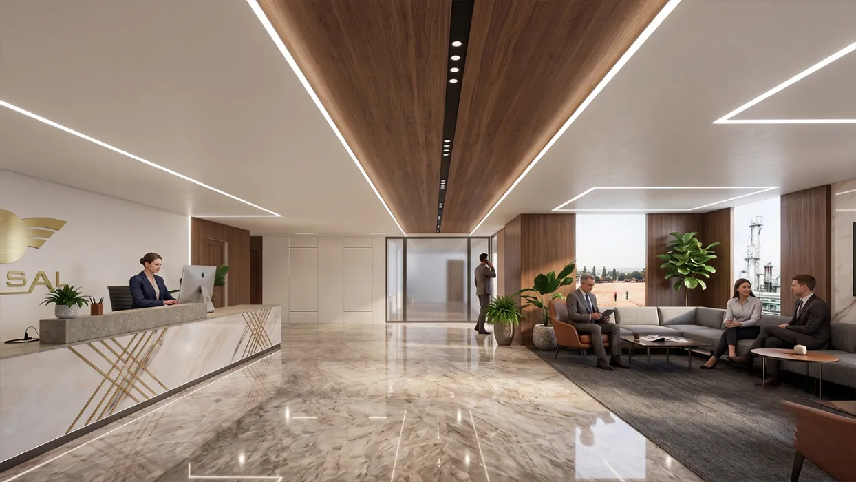 bansal-group-main-reception-lobby-design-corporate-office-interiors